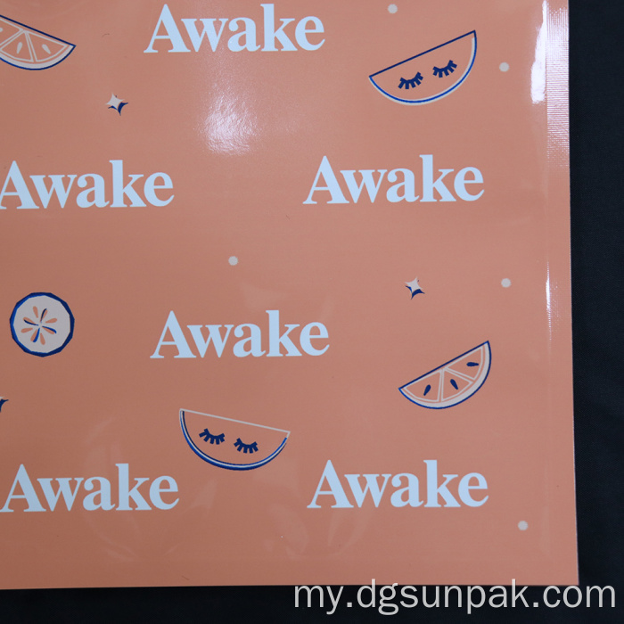 ရေစိုခံ laminated အလှကုန်ပစ္စည်းထုပ်ပိုးအိတ်များ